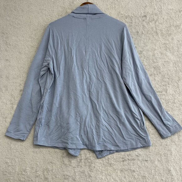 NEW Max & Mia Women's XL Blue Open Front Cardigan Side Pocket - Picture 3 of 9